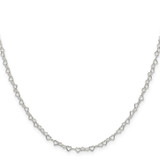Sterling Silver 3.5mm Fancy Heart Link Chain - QF-7486EA9C-7456