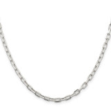 Sterling Silver 3.75mm Diamond-cut Long Link Cable Chain - QA-3C8FDEBE-5703