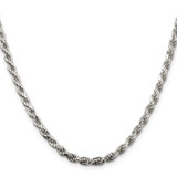 Sterling Silver 3.75mm Diamond-cut Rope Chain - QD-9392EEE0-1786