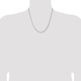 Sterling Silver 3.8mm Flat Curb Chain - QL-3B25BFED-8836