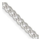 Sterling Silver 3.8mm Pav‚ Curb Chain - QC-3139FB8B-8533