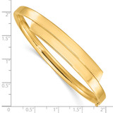 14k 3/16 Polished Bypass 5.00mm Hinged Round Bangle Bracelet