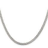 Sterling Silver 3.8mm Pav‚ Curb Chain - QC-F0249ADF-3403