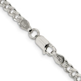 Sterling Silver 3.8mm Pav‚ Curb Chain - QC-F0249ADF-3403