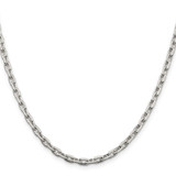 Sterling Silver 3.95mm Beveled Oval Cable Chain - QC-8A983E66-7122