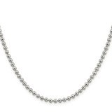 Sterling Silver 3mm Beaded Chain - QK-50CECA53-9763
