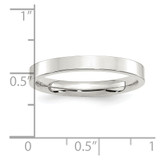 Sterling Silver 3mm Comfort Fit Flat Size 13 Band