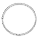 14k 3/16 White Gold Florentine Hinged Baby Bangle