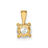 14k 3/4 carat Certified Lab Grown Diamond VS/SI+ G+ Round Complete Four Prong Pendant