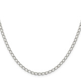 Sterling Silver 3mm Half Round Wire Open Curb Chain - QP-60321D1D-8209