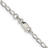 Sterling Silver 3mm Half Round Wire Open Curb Chain - QP-8789CDCB-4588