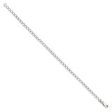 Sterling Silver 3mm Half Round Wire Open Curb Chain Anklet - QP-F9AB9D49-5215