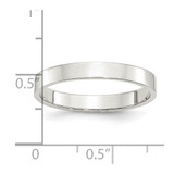 Sterling Silver 3mm Lightweight Flat Size 8.5 Band