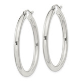 Sterling Silver 3mm Round Hoop Earrings - QE-29F254FE-2011