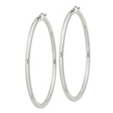 Sterling Silver 3mm Round Hoop Earrings - QE-77F26D84-8480