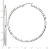 Sterling Silver 3mm Round Hoop Earrings - QE-77F26D84-8480