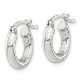 Sterling Silver 3mm Round Hoop Earrings - QE-8BB4F494-3647