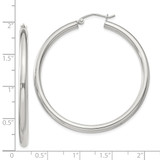 Sterling Silver 3mm Round Hoop Earrings - QE-D45E234A-9011
