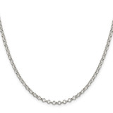 Sterling Silver 3mm Semi-solid Rolo Chain - QF-67B66638-9587