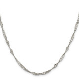 Sterling Silver 3mm Singapore Chain - QF-97866FAE-7060