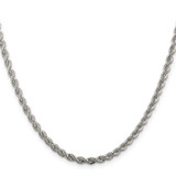 Sterling Silver 3mm Solid Rope Chain - QD-D0EBC153-6451