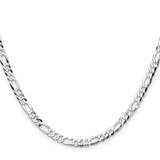Sterling Silver 4.0mm Lightweight Flat Figaro Chain - QM-72039871-1940