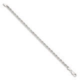 Sterling Silver 4.25mm Diamond-cut Rope Chain - QD-D3AF72BC-5892