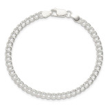 Sterling Silver 4.25mm Double Link Charm Bracelet - QC-894B5383-6756