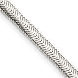 Sterling Silver 4.2mm Flat Oval Snake Chain - QF-CB36B549-2161