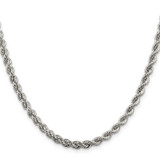 Sterling Silver 4.3mm Solid Rope Chain - QD-E4C7D57D-8587