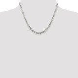 Sterling Silver 4.4mm Oval Fancy Rolo Chain - QF-732FE7CD-5606