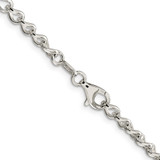 Sterling Silver 4.5mm Half round Wire Open Curb Chain - QP-7AC45F3C-2310
