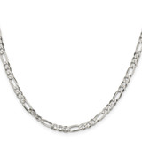 Sterling Silver 4.5mm Lightweight Flat Figaro Chain - QM-35640AAB-3626
