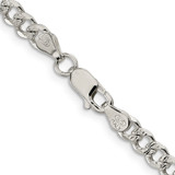 Sterling Silver 4.5mm Pav‚ Curb Chain - QC-D7646693-5075
