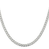 Sterling Silver 4.5mm Semi-solid Flat Curb Chain - QL-D989656B-8955