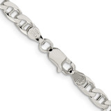 Sterling Silver 4.65mm D/C Flat Anchor Curb Chain - QF-A755F34D-2045