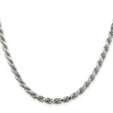 Sterling Silver 4.6mm Diamond-cut Rope Chain - QD-028075DD-9109