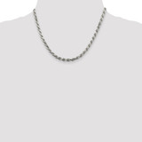 Sterling Silver 4.6mm Diamond-cut Rope Chain - QD-AE8A1BB7-2753