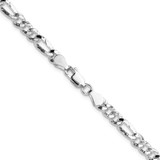 Sterling Silver 4.75mm Hammered Figaro Chain - QH-862F228C-9758