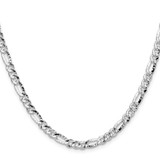 Sterling Silver 4.75mm Hammered Figaro Chain - QH-885717BA-6193