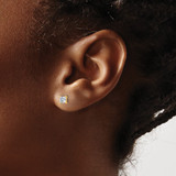 14k 3/4 carat Lab Grown Diamond VS/SI+ G+ Princess Complete Four Prong Stud Earrings