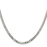 Sterling Silver 4mm Beveled Curb Chain - QF-9122089E-5702