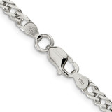 Sterling Silver 4mm Beveled Curb Chain - QF-C0594A36-1554