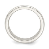 Sterling Silver 4mm Beveled Edge Size 5 Band