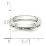 Sterling Silver 4mm Beveled Edge Size 5.5 Band