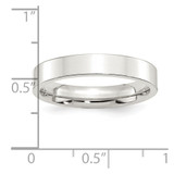 Sterling Silver 4mm Comfort Fit Flat Size 4 Band