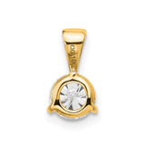 14k 3/4 carat Lab Grown Diamond VS/SI+ G+ Three Prong Solitare Pendant