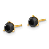 14k 3/4ct Black Diamond Stud Earrings