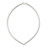 Sterling Silver 4mm Cubetto V-shaped Necklace