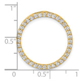 14k 3/4ct. Diamond Circle Chain Slide